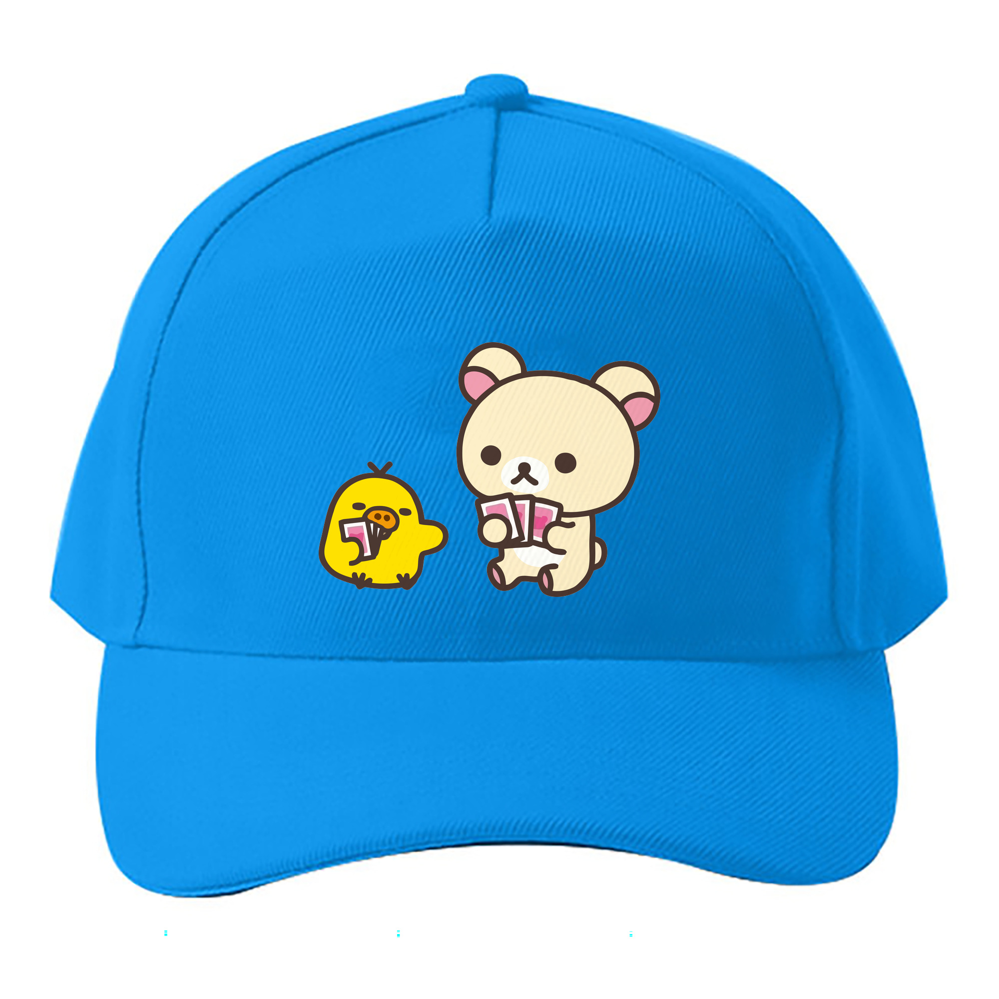 （画像用） リラックマ リラックマ キイロイトリ Rilakkuma Korilakkuma Kiiroitori ベースボールキャップ 綿100％ 男女兼用 帽子 スポーツ